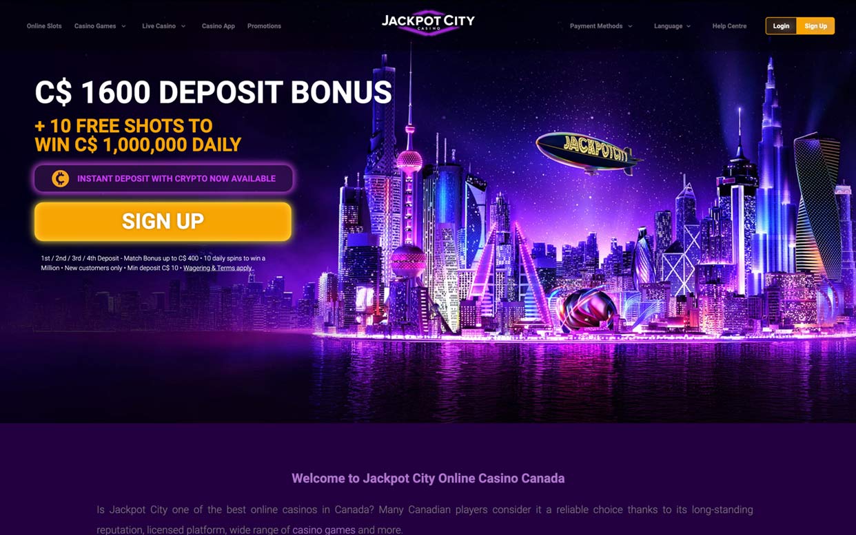 Jackpot City deposit bonus